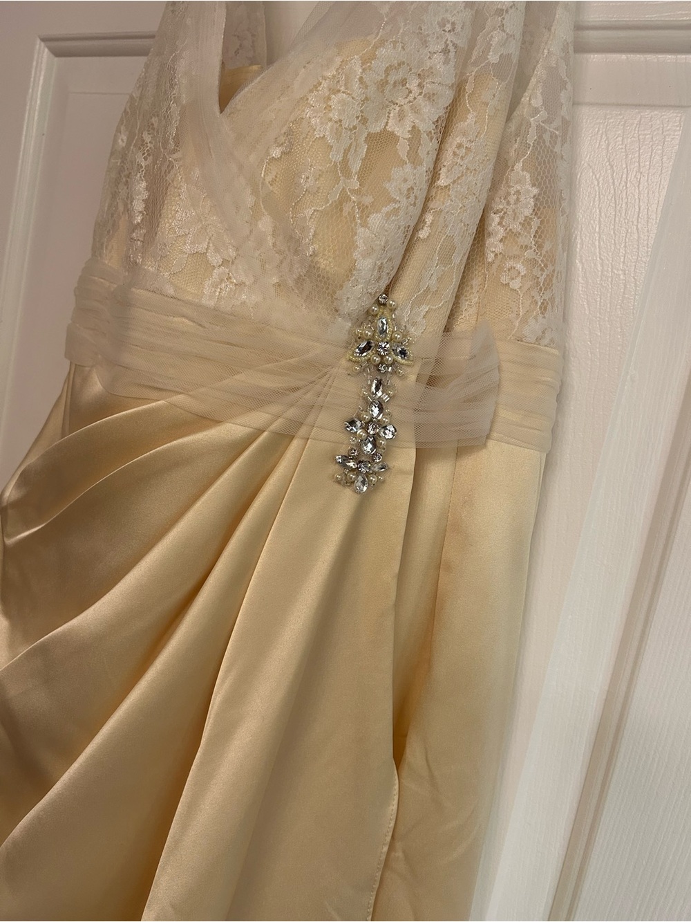 Bridesmaid dress, butter yellow